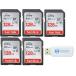 �¹�͢�� SanDisk Ultra - 5 Pack Bundle UHS-I Class 10 SDXC Flash Memory Card Retail (SDSDUNC-128G-GN6IN) - With Everything But Stromboli (TM) Combo Ca