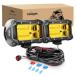 �¹�͢�� Nilight - ZH304 Led Light Bar 2PCS 5Inch 72W 10800Lumens Yellow Flood Beam Fog Driving Lamps Off-Road Lights with 16AWG Wiring Harness Kit-2