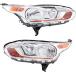 ¹͢ Evan-Fischer Headlight Set Compatible with 2014-2017 Ford Transit Connect Left Driver and Right Passenger Side Halogen With bulb(s)