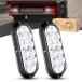 ¹͢ GOOACC 6Inch Oval Tail Light 2PCS White 10LED Reverse Back Up Lights Surface Mount IP67 Waterproof for Trailer Truck RV Tractor Lorry Camper