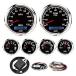 �¹�͢�� RACETECH 6 Gauge Marine Set 7 Color Black Dial 3-3/8