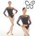  балет Leotard взрослый Junior длинный рукав сетка runowa-ruPierre's Gladiolusmi ho low b
