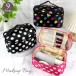  make-up pouch vanity pouch cosme box cosme bag mirror mirror handle attaching fastener waterproof make-up tool case carrying pretty stylish 