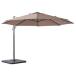 [ новый товар ] зонт примерно ширина 345× глубина 410× высота 260cm Brown aluminium сборка товар балкон дерево панель веранда 