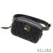  ломбард miumiu MiuMiu MATELASSEma tera se поясная сумка сумка "body" 34/85 сумка кожа черный женский сумка для хранения H20523... ломбард 
