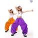  брюки-карго танцевальный костюм Kids брюки hip-hop Dance брюки цвет брюки урок надеты Dance брюки Kids танцевальный костюм K-POP Корея orange фиолетовый 