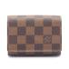  Louis * Vuitton Anne veropkarutodu vi jito бренд off LOUIS VUITTON футляр для визитных карточек Damier б/у мужской женский 