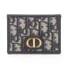  Dior 30 MONTAIGNE monte -nyuob утечка бренд off Dior парусина футляр для карточек Jaguar do/ кожа б/у мужской 