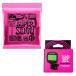 ERNIE BALL �A�[�j�[�{�[�� 3223 Super Slinky 3 Pack 09-42 �G���L�M�^�[ �� + 9644 Fast Pitch Clip-On Tuner �N���b�v�`���[�i�[ �Z�b�g