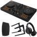 Pioneer DJ�R���g���[���[ DDJ-FLX4 + �w�b�h�z�� HDJ-CUE1 + PC�X�^���h + �_�X�g�J�o�[ �Z�b�g�yDDJ-400 �㑱�@��z