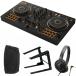 PIONEER DJ�R���g���[���[ DDJ-FLX4-N (�S�[���h)  + �w�b�h�z�� ATH-S100 + PC�X�^���h + �_�X�g�J�o�[ �Z�b�g �yDDJ-400 �㑱�@��z