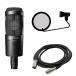{ stock equipped immediate payment possibility } Audio Technica audio-technica condenser microphone AT2035 + pop guard PO-5S + 3m cable set 