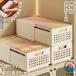 3 шт. комплект эластичный место хранения box ширина 10 глубина 28~48 высота 8cm бежевый много уровень эластичный кейс для хранения складной прямой угол box выдвижной ящик перегородка . место хранения удобный компактный 
