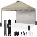 CROWN SHADES одним движением брезентовый тент 3mx3m боковой сиденье один листов есть сборный простой высота 3 -ступенчатый настройка способ выпадение вентиляция серебряный 