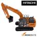  Hitachi строительная техника миниатюра гидравлический экскаватор покатость ковш specification <ZX200-7> 1/50SCALE[ миникар тяжелое оборудование модель строительная машина брейкер ]