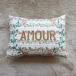 CSAO PARIS клубника клубника . вышивка сообщение подушка AMOUR amour love Франция рука вышивка интерьер подарок 