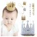[ бесплатная доставка ] половина день рождения baby Crown 2 штук комплект .. младенец новорожденный лента для волос head аксессуары 1 лет день рождения память день украшение для волос Kids волосы аксессуары he