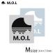 [ почтовая доставка ]M.O.L наклейка-логотип M размер 2 -цветный набор (6.6×7.5cm) [MOL транскрипция наклейка машина водонепроницаемый наружный черный белый чёрный белый ]
