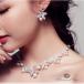 ネックレス ピアス パール ビジュー 2点セット パーティー ウェディング アクセサリー【ネコポスのみ】