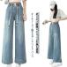  Denim женский широкий брюки низ джинсы распорка широкий Denim джинсы ji- хлеб брюки 9 минут длина ... body type покрытие длинный длина шнур 