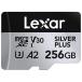 Lexar Silver Plus 256GB Micro SD карта MicroSDXC UHS-I флеш-память - карта адаптор имеется 