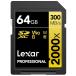 Lexar Professional 64GB SDXC 2000X UHS II считывание брать .300mb вписывание 260mb 4K карта памяти (LSD2000064G-BNNNG)