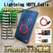 iPhone iPad HDMI �ϊ��A�_�v�^ ���𑜓x ���C�g�j���O�P�[�u�� ���ϔ�����