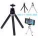  smartphone light weight tripod stand [ black ] holder set 