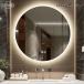  Mill o.. LED круг зеркало круглый 60cm зеркало с подсветкой модный нет -ступенчатый style свет розетка имеется замутненный . прекращение орнамент зеркало зеркало орнамент модный популярный 