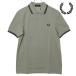  Fred Perry FRED PERRY мужской twin наконечник do Fred Perry рубашка M3600-S23 SS26 TWIN TIPPED FRED PERRY SHIRT SEAGRASS BLACK стандартный обращение магазин 