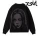  X-girl X-girl лицо Jaguar do вязаный кардиган 105253015006 FW25 FACE JACQUARD KNIT CARDIGAN женский xgirl BLACK стандартный обращение магазин 