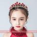  Tiara ребенок красный Crown роза rose цветок красный презентация исполнение . Kids party ребенок свадьба "Семь, пять, три" . день рождения stage Princess Halloween Event 