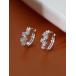 маленький Mini ma список стразы украшение имеется Uni -k. дизайн обруч серьги 