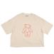 UNIONINI jIj[j teddybear logo big tee pinkbeige CS-049