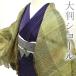  шаль большой размер подборка вручную тканый золотой нить Gold зеленый зеленый шелк 100% японский костюм . оборудование который тоже можете использовать б/у ....sb50963