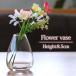  one wheel .. flower base vase stylish glass small 8.5cm lovely clear transparent Northern Europe free shipping flower vase flower bin dry flower new life 