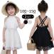  Kids swimsuit girl One-piece separate pants 2 point set put on ... lovely race flair high‐necked black white 