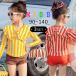  Kids купальный костюм раздельный девочка tops шорты купальная шапочка 3 позиций комплект оборка длинный рукав Rush Guard выгоревший на солнце участок меры большой цвет полоса 