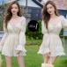  купальный костюм One-piece body type покрытие женский все в одном . накладка ввод kashu прохладный длинный рукав сладости рукав sia- flair A линия одноцветный 