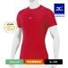  бейсбол нижняя рубашка короткий рукав low шея . пот скорость . Mizuno официальный Vaio механизм красный бейсбол нижний внутренний рубашка студент бейсбол tops 12JA1C31 клиренс 