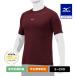  бейсбол нижняя рубашка Mizuno официальный Zero плюс low шея короткий рукав темно-красный бейсбол нижняя рубашка внутренний MIZUNO средняя школа бейсбол . грязный антибактериальный дезодорация . пот скорость .12JAAP30
