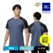  Mizuno официальный ограничение Mizuno Pro кондиционер футболка короткий рукав мужской женский для мужчин и женщин взрослый Vintage индиго "дышит" движение ... пот ... примерно ...12JACT82