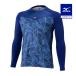  бейсбол нижняя рубашка Mizuno официальный графика low шея длинный рукав пастель темно-синий бейсбол нижняя рубашка внутренний мужской MIZUNO движение ...12JADP88