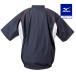  Mizuno официальный половина ZIP жакет / короткий рукав белый × черный 