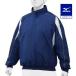  бейсбол Mizuno официальный половина Zip жакет с хлопком пастель темно-синий белый MIZUNO тренировка тренировка надеты бейсбол одежда средняя школа бейсбол взрослый . способ клиренс 12JE9V32