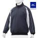  бейсбол Mizuno официальный половина Zip жакет темно-синий белый MIZUNO тренировка тренировка надеты бейсбол одежда средняя школа бейсбол взрослый мужской женский 12JE9V49