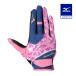  Mizuno официальный Mizuno Pro .. перчатки 26 год осень-зима ограничение цвет правый рука для голубой x розовый x розовый унисекс 