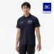  Mizuno официальный антибактериальный дезодорация . грязный N-XT PureHyper рубашка-поло глубокий темно-синий мужской тренировка одежда 