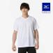  Mizuno официальный navi dry футболка короткий рукав |V шея унисекс белый × белый 