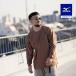  Mizuno официальный Roo z Fit футболка длинный рукав мужской Brown тренировка одежда 